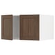 SEKTION Top cab f fridge/freezer w 2 doors, white Enköping/brown walnut effect, 36x24x20 "