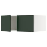 SEKTION Top cab f fridge/freezer w 2 doors, white/Havstorp deep green, 36x24x15 "