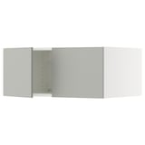 SEKTION Top cab f fridge/freezer w 2 doors, white/Havstorp light gray, 36x24x15 "