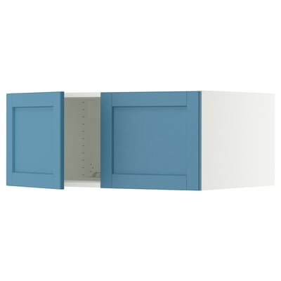 SEKTION Top cab f fridge/freezer w 2 doors, white/Lerhyttan blue, 36x24x15 "