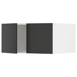 SEKTION Top cab f fridge/freezer w 2 doors, white/Nickebo matt anthracite, 30x24x15 "
