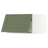 SEKTION Top cab f fridge/freezer w push-op, white/Axstad gray-green, 24x24x15 "