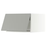 SEKTION Top cab f fridge/freezer w push-op, white/Havstorp light gray, 24x24x15 "