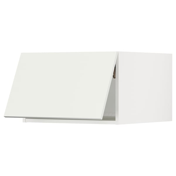 SEKTION Top cab f fridge/freezer w push-op, white/Vallstena white, 24x24x15 "