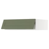 SEKTION Top cabinet for fridge/freezer, white/Axstad gray-green, 36x24x10 "