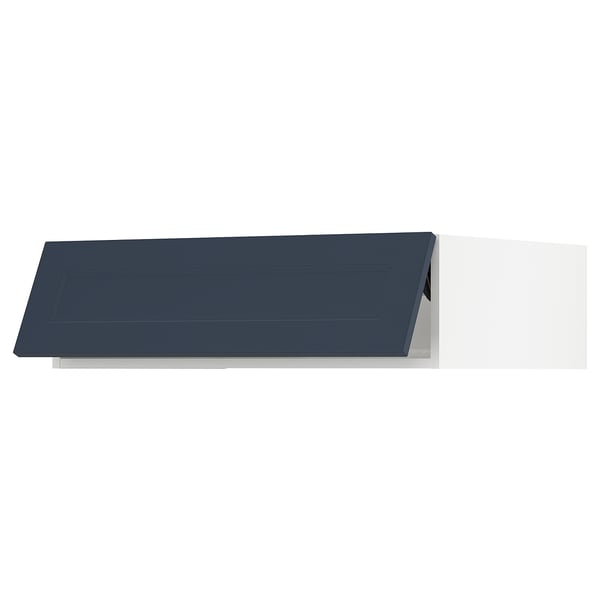 SEKTION Top cabinet for fridge/freezer, white Axstad/matte blue, 36x24x10 "