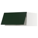 SEKTION Top cabinet for fridge/freezer, white/Havstorp deep green, 30x24x15 "