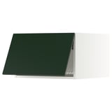 SEKTION Top cabinet for fridge/freezer, white/Havstorp deep green, 24x24x15 "