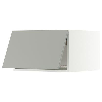 SEKTION Top cabinet for fridge/freezer, white/Havstorp light gray, 24x24x15 "