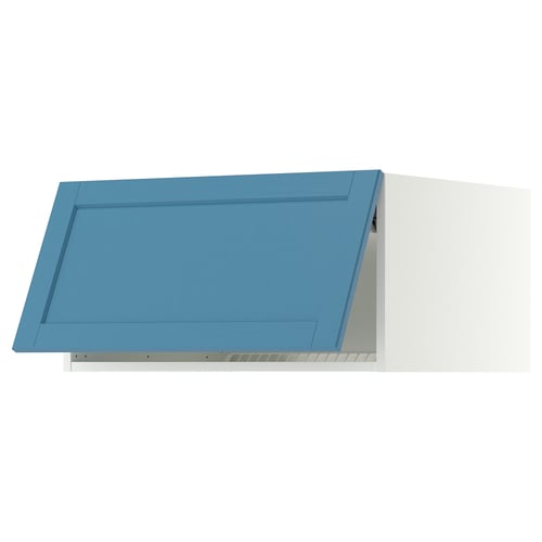 SEKTION Top cabinet for fridge/freezer, white/Lerhyttan blue, 30x24x15 "