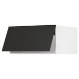 SEKTION Top cabinet for fridge/freezer, white/Nickebo matt anthracite, 30x24x15 "