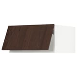 SEKTION Top cabinet for fridge/freezer, white/Sinarp brown, 30x24x15 "