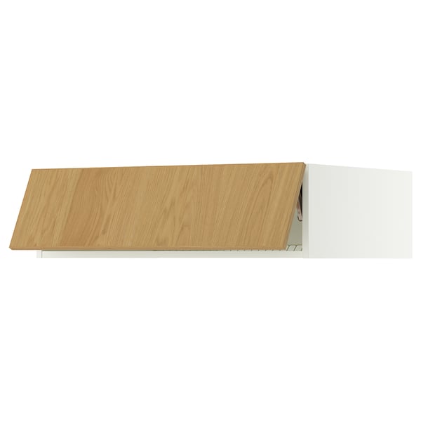 SEKTION Top cabinet for fridge/freezer, white/Sinarp oak veneer, 36x24x10 "