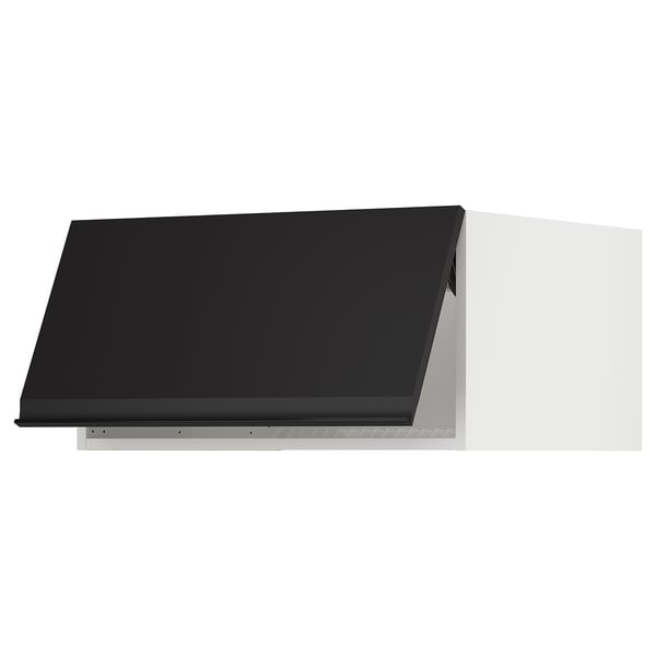 SEKTION Top cabinet for fridge/freezer, white/Upplöv matt anthracite, 30x24x15 "