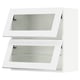 SEKTION Wall cab horiz 2 gls drs w push-op, white/Axstad matt white, 30x15x30 "