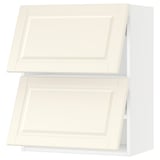 SEKTION Wall cab horizo 2 doors w push-open, white/Bodbyn off-white, 24x15x30 "