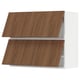 SEKTION Wall cab horizo 2 doors w push-open, white/Tistorp brown walnut effect, 36x15x30 "