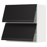 SEKTION Wall cab horizo 2 doors w push-open, white/Upplöv matt anthracite, 30x15x30 "