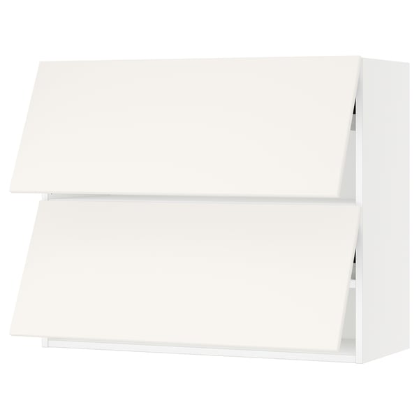 SEKTION Wall cab horizo 2 doors w push-open, white/Veddinge white, 36x15x30 "