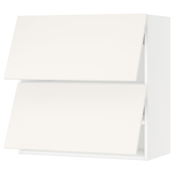 SEKTION Wall cab horizo 2 doors w push-open, white/Veddinge white, 30x15x30 "