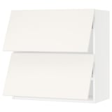 SEKTION Wall cab horizo 2 doors w push-open, white/Veddinge white, 30x15x30 "