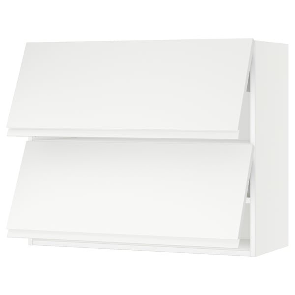 SEKTION Wall cab horizo 2 doors w push-open, white/Voxtorp matt white, 36x15x30 "