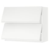 SEKTION Wall cab horizo 2 doors w push-open, white/Voxtorp matt white, 36x15x30 "