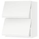 SEKTION Wall cab horizo 2 doors w push-open, white/Voxtorp matt white, 24x15x30 "
