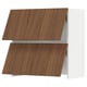 SEKTION Wall cab w bu-in extr hood w pu-op, white/Tistorp brown walnut effect, 30x15x30 "