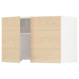 SEKTION Wall cab w built-in extractor hood, white/Askersund light ash effect, 30x15x20 "