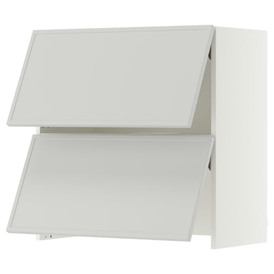 SEKTION Wall cab w built-in extractor hood, white/Aspudden light gray, 30x15x30 "