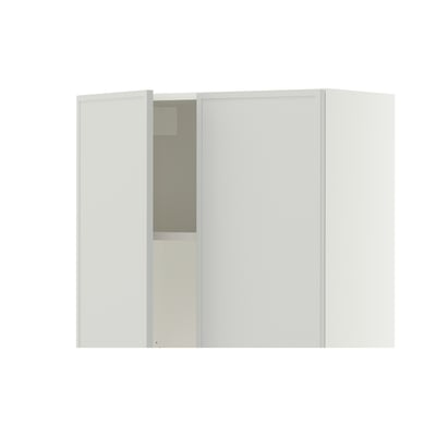 SEKTION Wall cab w built-in extractor hood, white/Aspudden light gray, 30x15x30 "
