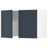 SEKTION Wall cab w built-in extractor hood, white Axstad/matte blue, 30x15x20 "