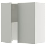 SEKTION Wall cab w built-in extractor hood, white/Havstorp light gray, 30x15x30 "