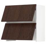 SEKTION Wall cab w built-in extractor hood, white/Sinarp brown, 30x15x30 "
