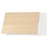 SEKTION Wall cabinet horizontal w push-open, white/Askersund light ash effect, 24x15x15 "
