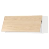 SEKTION Wall cabinet horizontal w push-open, white/Askersund light ash effect, 36x15x15 "