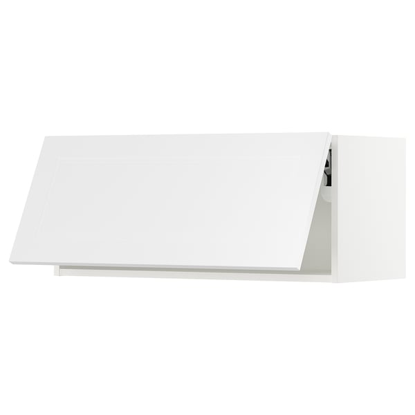 SEKTION Wall cabinet horizontal w push-open, white/Axstad matt white, 36x15x15 "