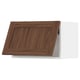 SEKTION Wall cabinet horizontal w push-open, white Enköping/brown walnut effect, 24x15x15 "