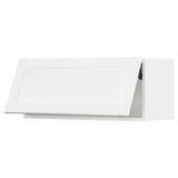 SEKTION Wall cabinet horizontal w push-open, white Enköping/white wood effect, 36x15x15 "