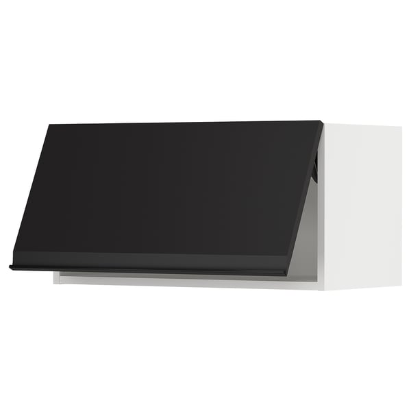 SEKTION Wall cabinet horizontal w push-open, white/Upplöv matt anthracite, 30x15x15 "