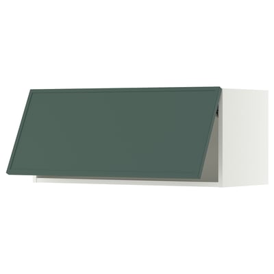 SEKTION Wall cabinet horizontal, white/Aspudden dark gray-green, 36x15x15 "