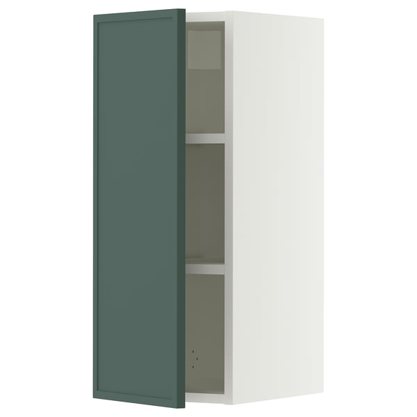 SEKTION Wall cabinet, white/Aspudden dark gray-green, 12x15x30 "