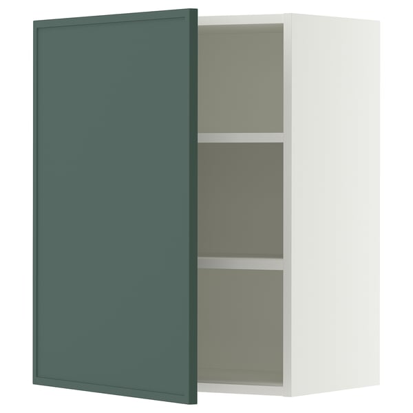 SEKTION Wall cabinet, white/Aspudden dark gray-green, 24x15x30 "