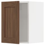 SEKTION Wall cabinet, white Enköping/brown walnut effect, 15x15x20 "