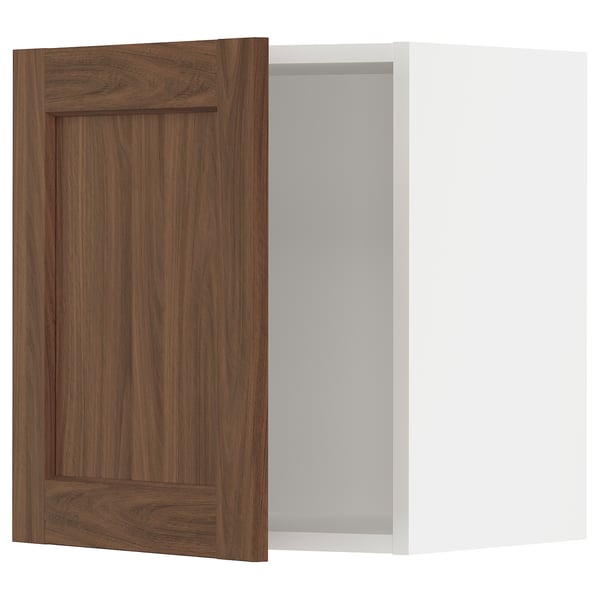 SEKTION Wall cabinet, white Enköping/brown walnut effect, 18x15x20 "