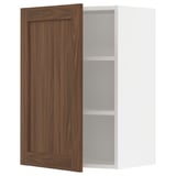 SEKTION Wall cabinet, white Enköping/brown walnut effect, 21x15x30 "