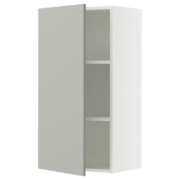 SEKTION Wall cabinet, white/Havstorp light gray, 21x15x40 "