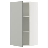 SEKTION Wall cabinet, white/Havstorp light gray, 21x15x40 "