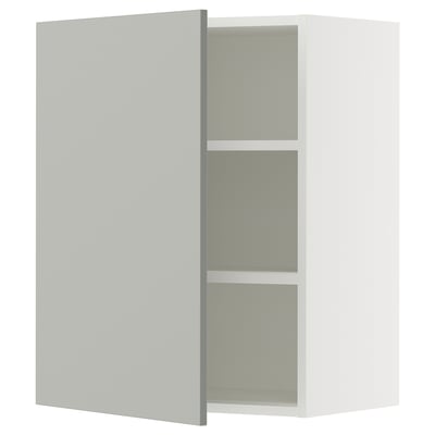 SEKTION Wall cabinet, white/Havstorp light gray, 24x15x30 "